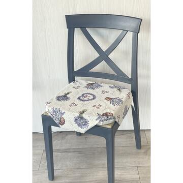 Coprisedia con Aletta 40x40 cm - Fantasia Lavanda Marino fa Mercato