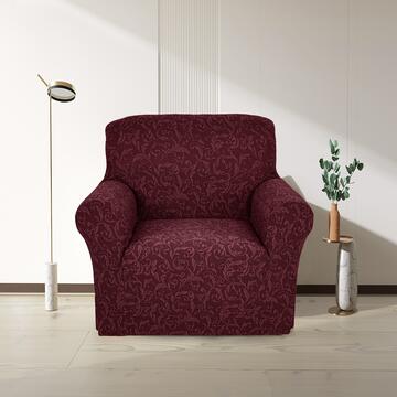 Copripoltrona 1 Posto Flora Rosso 85-140cm con Motivo Floreale