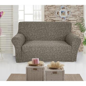 CopriDivano 2 Posti Flora Beige 145-185cm con Motivo... - Marino fa Mercato