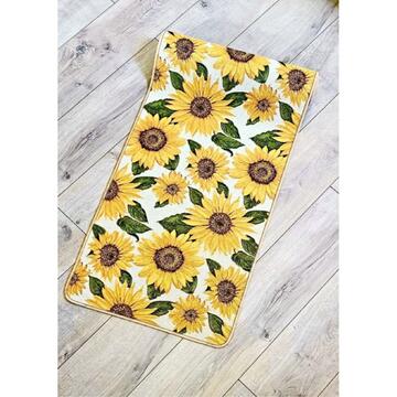 Tappeto 52x80 cm - Fantasia Girasoli Marino fa Mercato