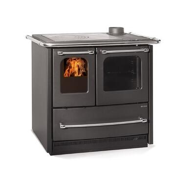 Stufa cucina a legna Sovrana Easy Evo 2.0 Nera - La Nordica