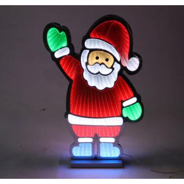 Pannello Luminoso 190 Led Babbo Natale H56cm