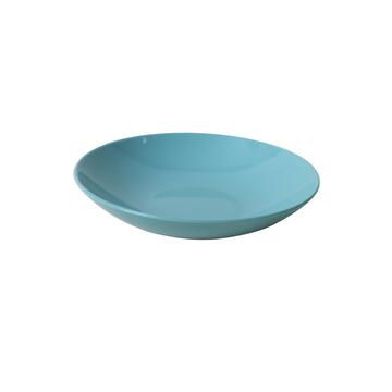 Piatto Fondo in Ceramica Edge 21cm Turchese - Marino fa Mercato