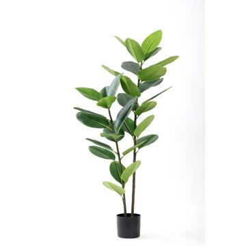 Albero della Gomma Artificiale 125cm per Decorazione Interni