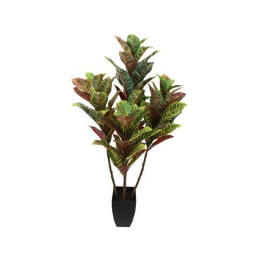 Albero Artificiale di Croton 115cm per Decorazione Interni