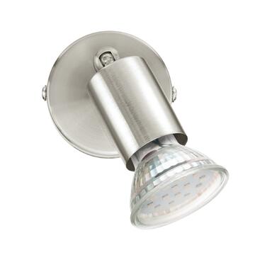 Faretto Buzz Led in metallo Nickel opaco