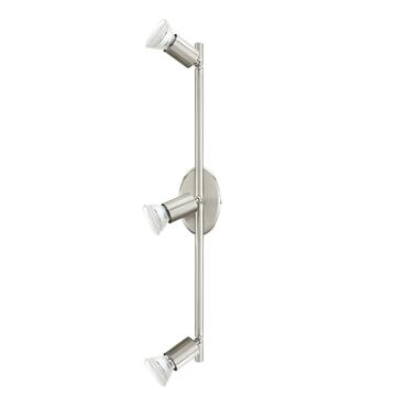 Lampadario Buzz Led 3 faretti in metallo Nickel opaco Marino fa Mercato