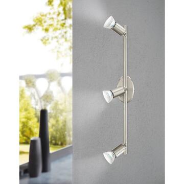 Lampadario Buzz Led 3 faretti in metallo Nickel opaco - Marino fa Mercato