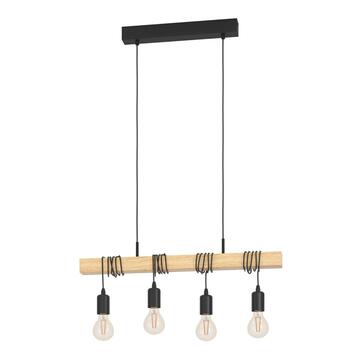 Lampada a sospensione Townshend in legno con 4 lampadine stile industriale - Eglo