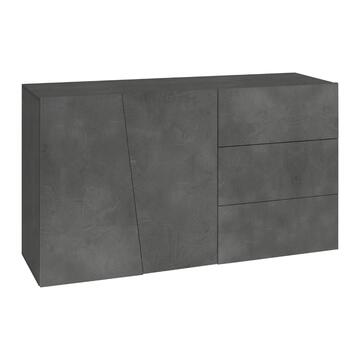 Credenza Moderna Vega 2 Ante + 3 Cassetti Grigio Ardesia... - Marino fa Mercato