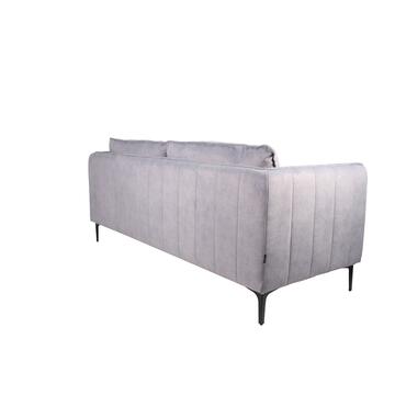 Divano 3 Posti Hart Grigio + 2 Cuscini 194x87x85cm - Marino fa Mercato