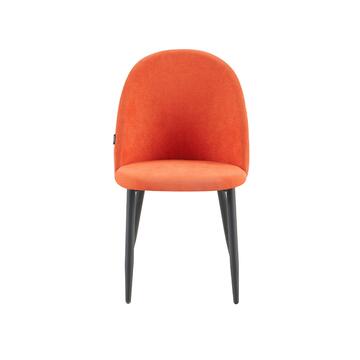 Sedia Moderna Sissy Rivestita in Tessuto Arancio 55x86x48cm - Marino fa Mercato