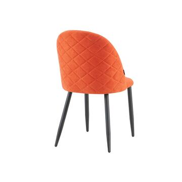 Sedia Moderna Sissy Rivestita in Tessuto Arancio 55x86x48cm - Marino fa Mercato