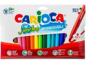 Confezione 18 pennarelli Carioca Jumbo