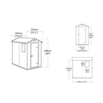 Casetta Porta Attrezzi Manor 4x3 Grigio 94x128x196cm... - Marino fa Mercato