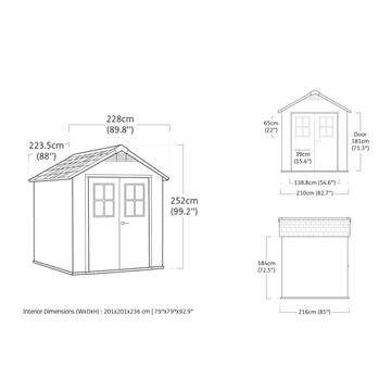 Casetta Porta Attrezzi Newton 7,5x7 Marrone Legno 228x223,5x252cm... - Marino fa Mercato