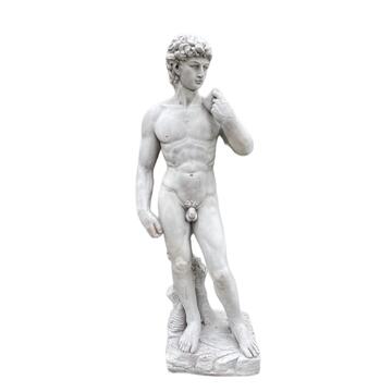 Statua da Giardino David in Argilla Fibrosa 36x84,5x22cm