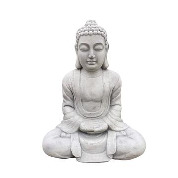 Statua da Esterno Buddha in Argilla Fibrosa 44x27x58cm