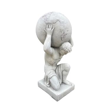 Statua da Giardino Atlas in Argilla Fibrosa 31x56x28,5cm - Marino fa Mercato